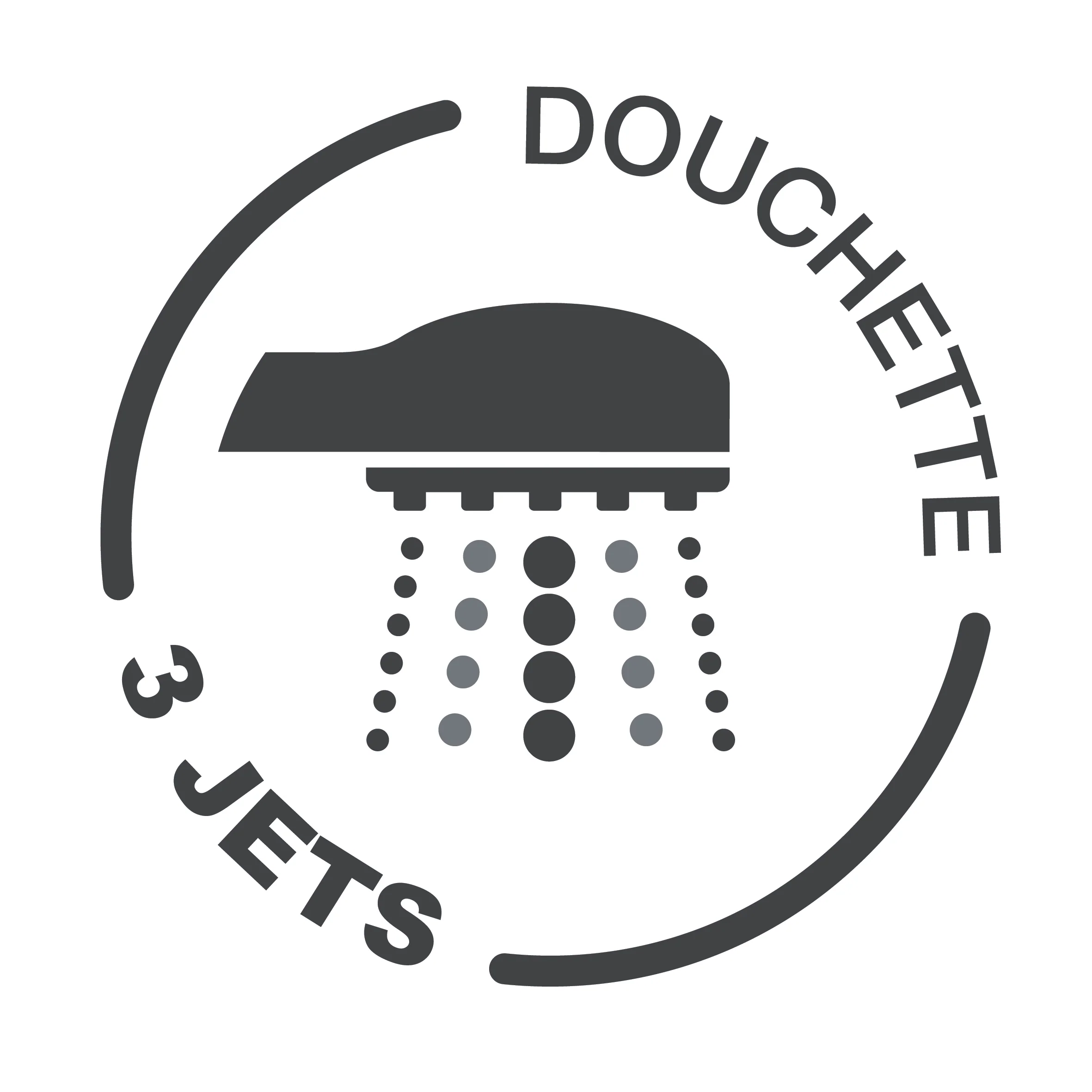 Kit douchette KEA NF 3 jets + flexible NF 1,50 mètre + support mural - Image 6
