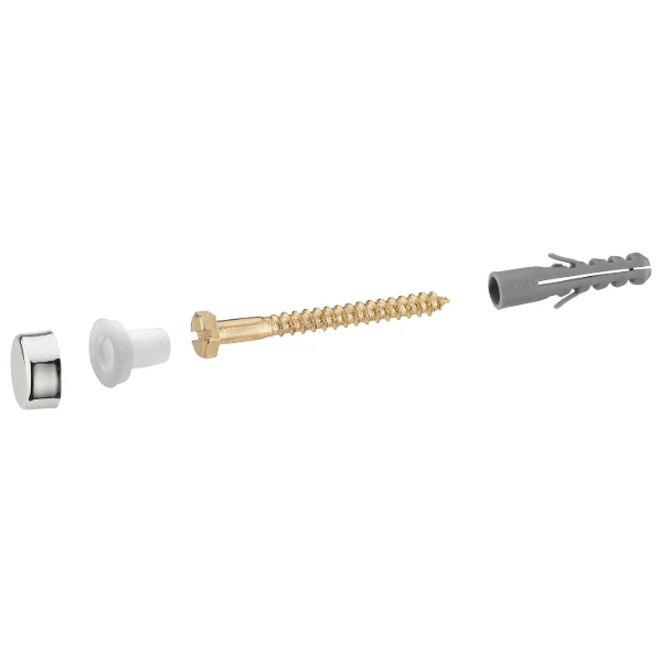 Fixations WC tirefonds 6x70 mm chevilles 8x40 mm x2