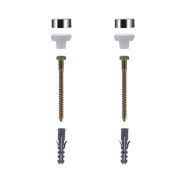 Fixations WC tirefonds 6x70 mm chevilles 8x40 mm x2 - Image 2