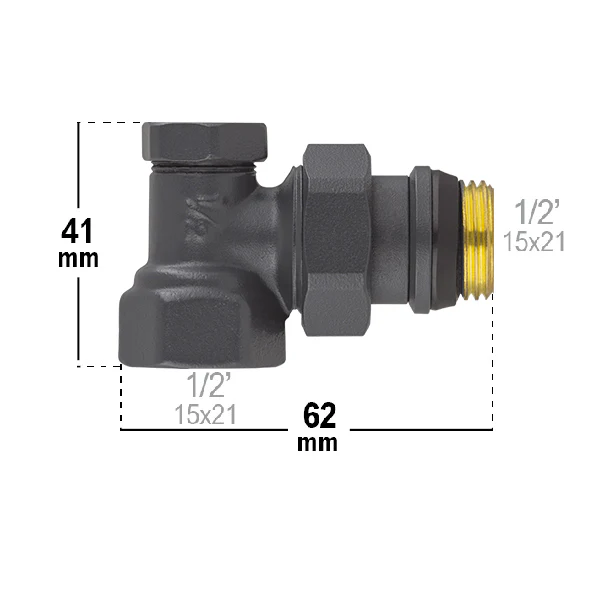 Coude de Réglage Anthracite pour Radiateur - Image 3