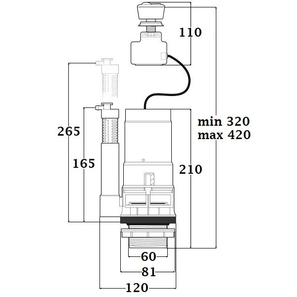 Mécanisme WC à câble 3/6 litres - Image 2