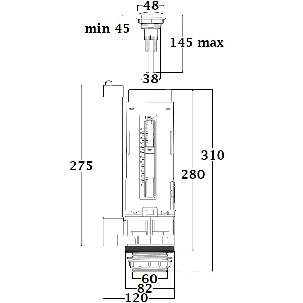Mécanisme WC NF double poussoir - Image 3