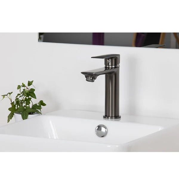Mitigeur lavabo gris métal NYTIA - Image 2