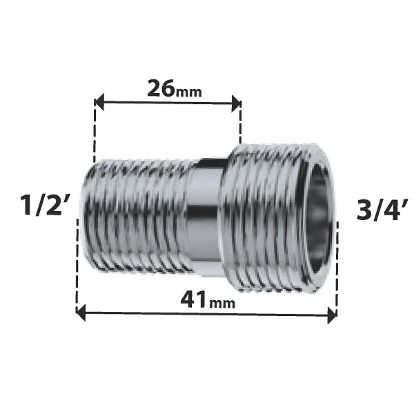 Raccord de douche court pour platine sécable - Image 3