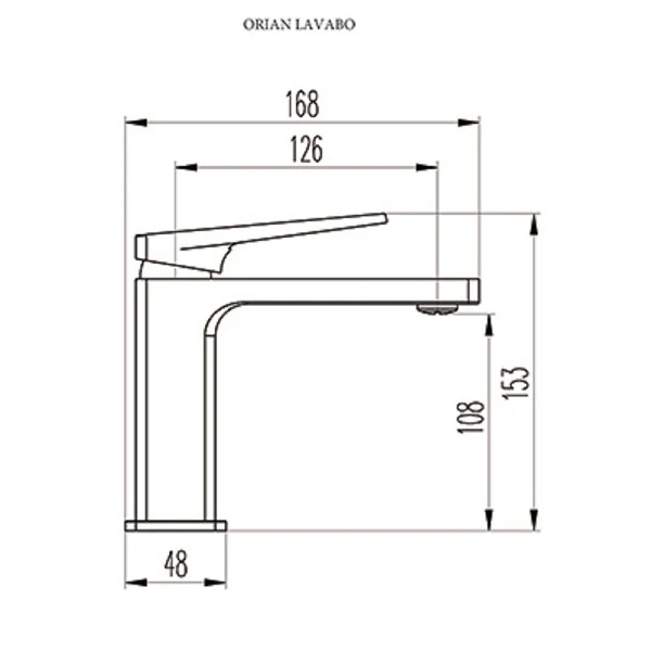 Mitigeur de Lavabo Chromé / Blanc ORIAN - Image 6